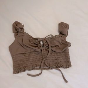 brown crop top